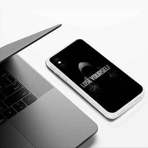 Чехол iPhone XS Max матовый EMINEM / 3D-Белый – фото 3