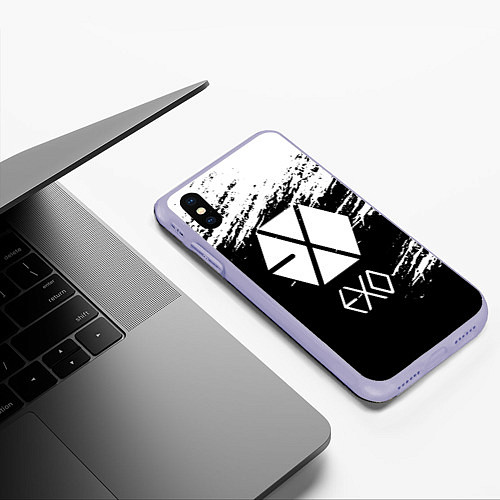 Чехол iPhone XS Max матовый EXO BAND / 3D-Светло-сиреневый – фото 3