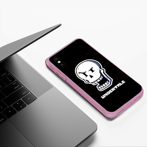 Чехол iPhone XS Max матовый UNDERTALE / 3D-Розовый – фото 3