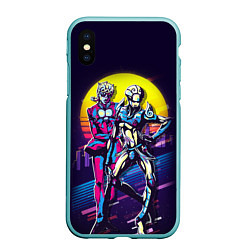 Чехол iPhone XS Max матовый JoJo’s Bizarre Adventure, цвет: 3D-мятный