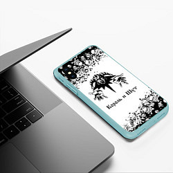 Чехол iPhone XS Max матовый КОРОЛЬ И ШУТ, цвет: 3D-мятный — фото 2