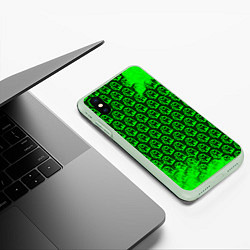 Чехол iPhone XS Max матовый AMONG US АМОНГ АС, цвет: 3D-салатовый — фото 2