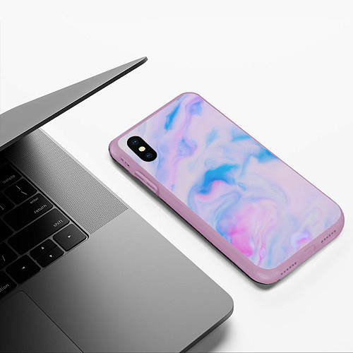 Чехол iPhone XS Max матовый BluePink / 3D-Сиреневый – фото 3