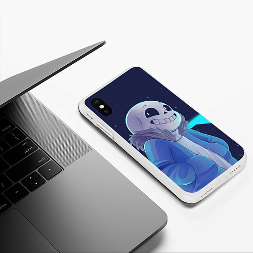 Чехол iPhone XS Max матовый UNDERTALE / 3D-Белый – фото 3