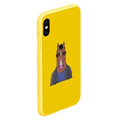 Чехол iPhone XS Max матовый Конь БоДжек, цвет: 3D-желтый — фото 2
