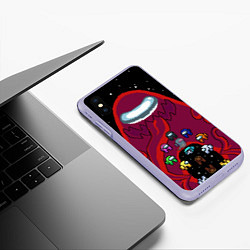 Чехол iPhone XS Max матовый Impostor Monster, цвет: 3D-светло-сиреневый — фото 2