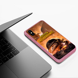 Чехол iPhone XS Max матовый PlayerUnknowns Battlegrounds, цвет: 3D-малиновый — фото 2