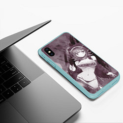 Чехол iPhone XS Max матовый Danganronpa, цвет: 3D-мятный — фото 2