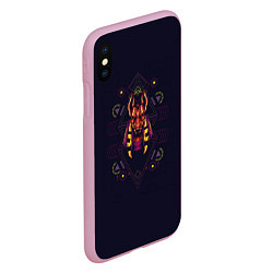 Чехол iPhone XS Max матовый PHARAOH, цвет: 3D-розовый — фото 2