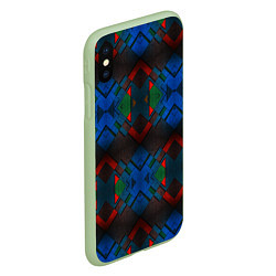Чехол iPhone XS Max матовый SHADOW, цвет: 3D-салатовый — фото 2