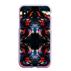 Чехол iPhone XS Max матовый KRISTALL, цвет: 3D-сиреневый