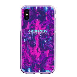 Чехол iPhone XS Max матовый AUTHENTIC, цвет: 3D-сиреневый