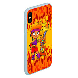 Чехол iPhone XS Max матовый Brawl Stars - Amber, цвет: 3D-голубой — фото 2