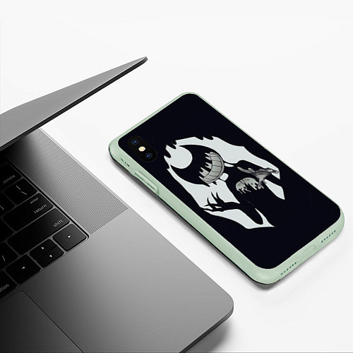 Чехол iPhone XS Max матовый Bendy And The Ink Machine / 3D-Салатовый – фото 3