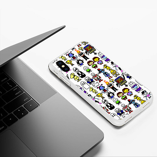 Чехол iPhone XS Max матовый UNDERTALE / 3D-Белый – фото 3