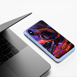 Чехол iPhone XS Max матовый Пайк League of legends, цвет: 3D-голубой — фото 2