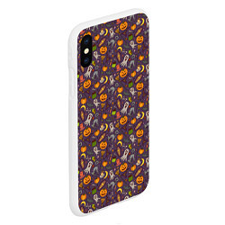 Чехол iPhone XS Max матовый Halloween, цвет: 3D-белый — фото 2