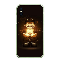 Чехол iPhone XS Max матовый Bendy And The Ink Machine, цвет: 3D-салатовый