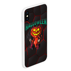 Чехол iPhone XS Max матовый Halloween, цвет: 3D-белый — фото 2