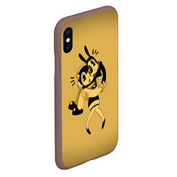 Чехол iPhone XS Max матовый Bendy And The Ink Machine, цвет: 3D-коричневый — фото 2