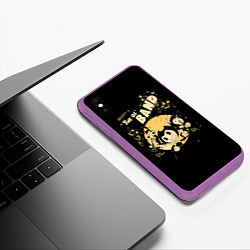 Чехол iPhone XS Max матовый Bendy And The Ink Machine, цвет: 3D-фиолетовый — фото 2