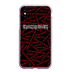 Чехол iPhone XS Max матовый IRON MAIDEN SONGS Z, цвет: 3D-светло-сиреневый