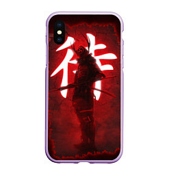 Чехол iPhone XS Max матовый NEON SAMURAI, цвет: 3D-сиреневый