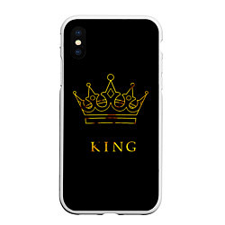 Чехол iPhone XS Max матовый KING