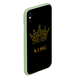 Чехол iPhone XS Max матовый KING, цвет: 3D-салатовый — фото 2