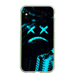 Чехол iPhone XS Max матовый Lil Peep, цвет: 3D-салатовый