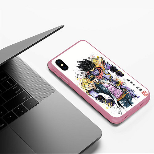 Чехол iPhone XS Max матовый JOJO / 3D-Малиновый – фото 3