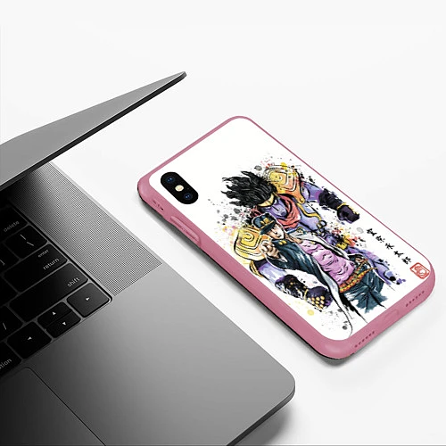 Чехол iPhone XS Max матовый JOJO / 3D-Малиновый – фото 3