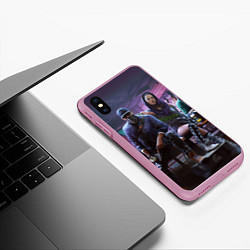 Чехол iPhone XS Max матовый Watch dogs Z, цвет: 3D-розовый — фото 2