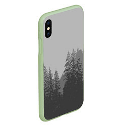 Чехол iPhone XS Max матовый Лес, цвет: 3D-салатовый — фото 2