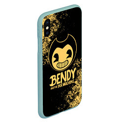 Чехол iPhone XS Max матовый Bendy And The Ink Machine, цвет: 3D-мятный — фото 2