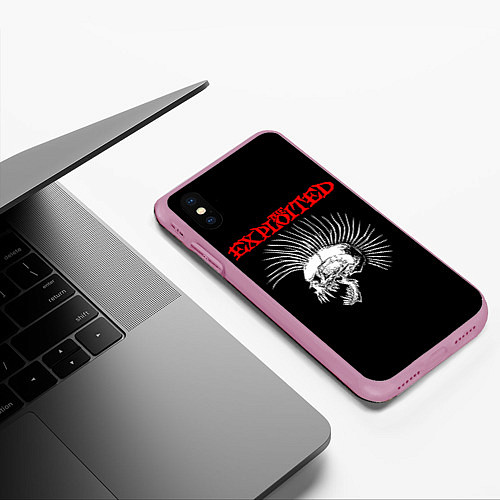 Чехол iPhone XS Max матовый The Exploited / 3D-Розовый – фото 3