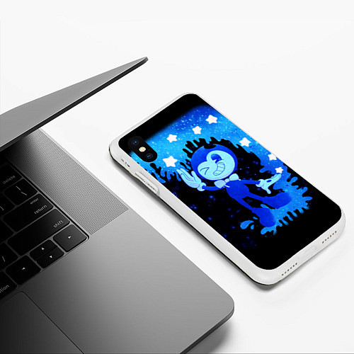 Чехол iPhone XS Max матовый Bendy And The Ink Machine / 3D-Белый – фото 3