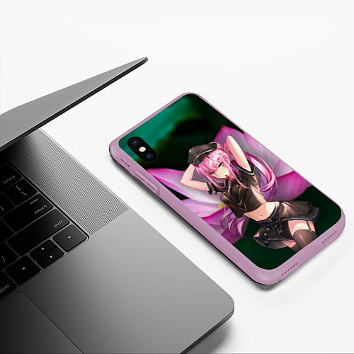 Чехол iPhone XS Max матовый Zero Two / 3D-Сиреневый – фото 3