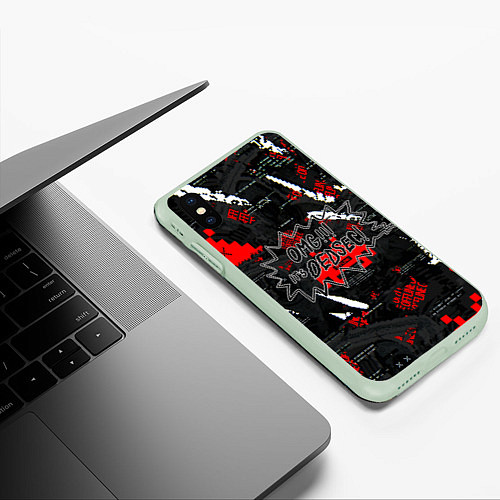 Чехол iPhone XS Max матовый Watch Dogs: Legion / 3D-Салатовый – фото 3