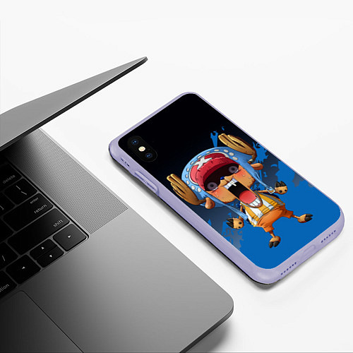 Чехол iPhone XS Max матовый One Piece Тони Чоппер / 3D-Светло-сиреневый – фото 3