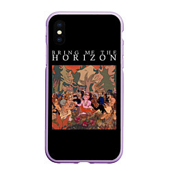 Чехол iPhone XS Max матовый BRING ME THE HORIZON, цвет: 3D-сиреневый