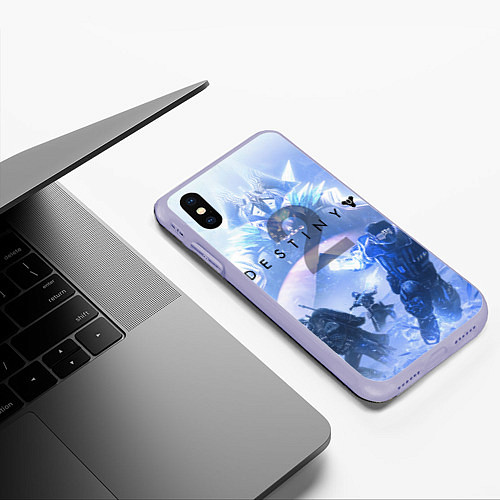 Чехол iPhone XS Max матовый Destiny 2: Beyond Light / 3D-Светло-сиреневый – фото 3