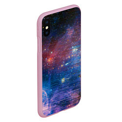 Чехол iPhone XS Max матовый Glitch space, цвет: 3D-розовый — фото 2