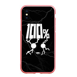 Чехол iPhone XS Max матовый Mob psycho 100 Z, цвет: 3D-баблгам