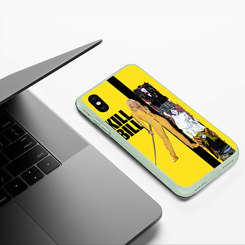 Чехол iPhone XS Max матовый Убить Билла / 3D-Салатовый – фото 3