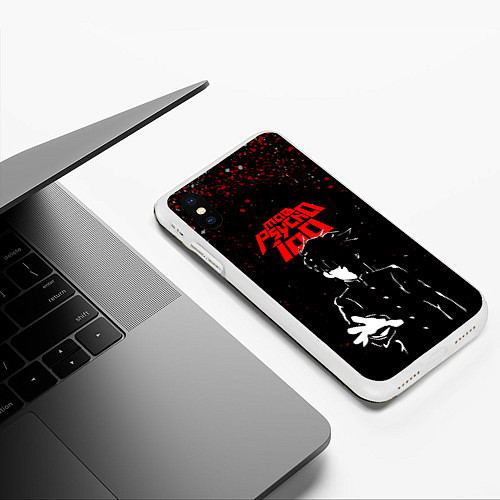 Чехол iPhone XS Max матовый Mob psycho 100 Z / 3D-Белый – фото 3
