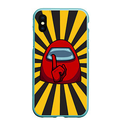 Чехол iPhone XS Max матовый Among Us RED Z, цвет: 3D-мятный