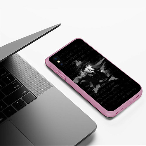 Чехол iPhone XS Max матовый Eminem / 3D-Розовый – фото 3