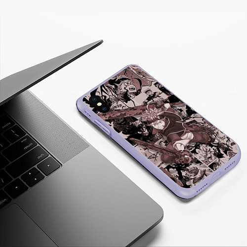 Чехол iPhone XS Max матовый Аста / 3D-Светло-сиреневый – фото 3