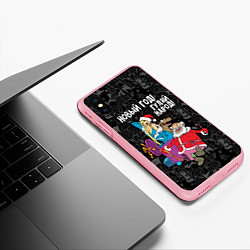 Чехол iPhone XS Max матовый Новым год! Гуляй народ!, цвет: 3D-баблгам — фото 2